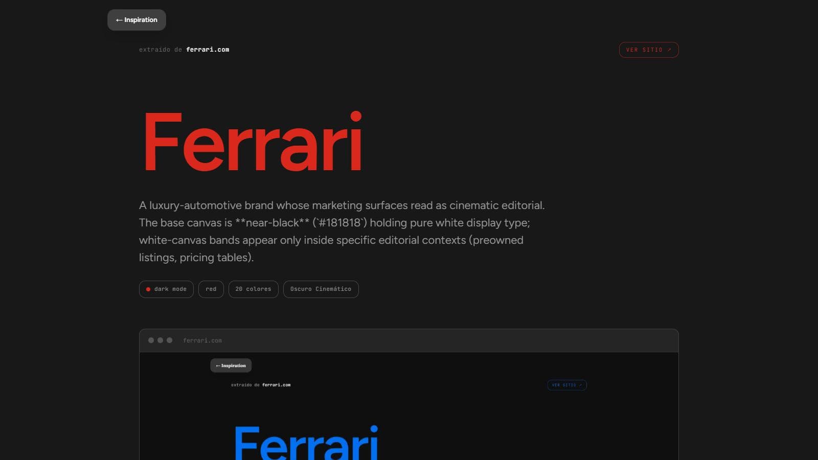 Sitio de Ferrari