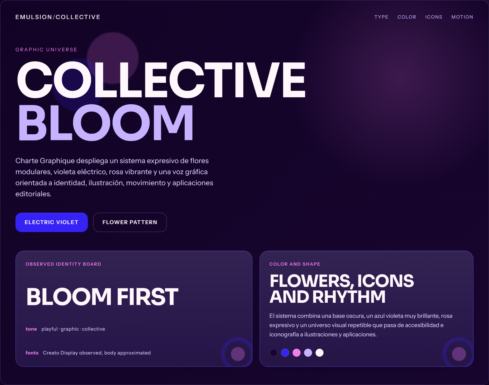 Hero del style guide Charte Graphique