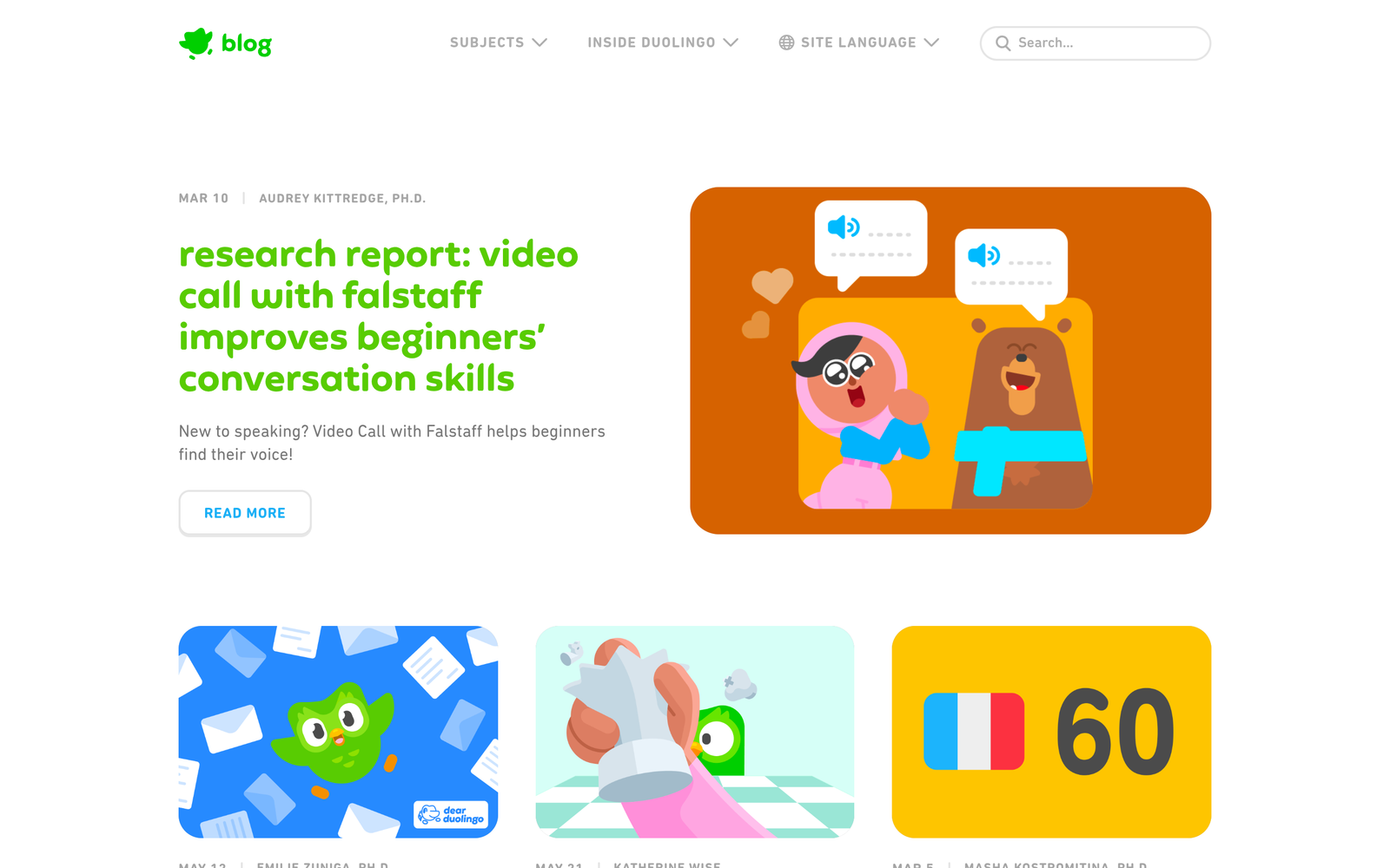 Hero del style guide Duolingo